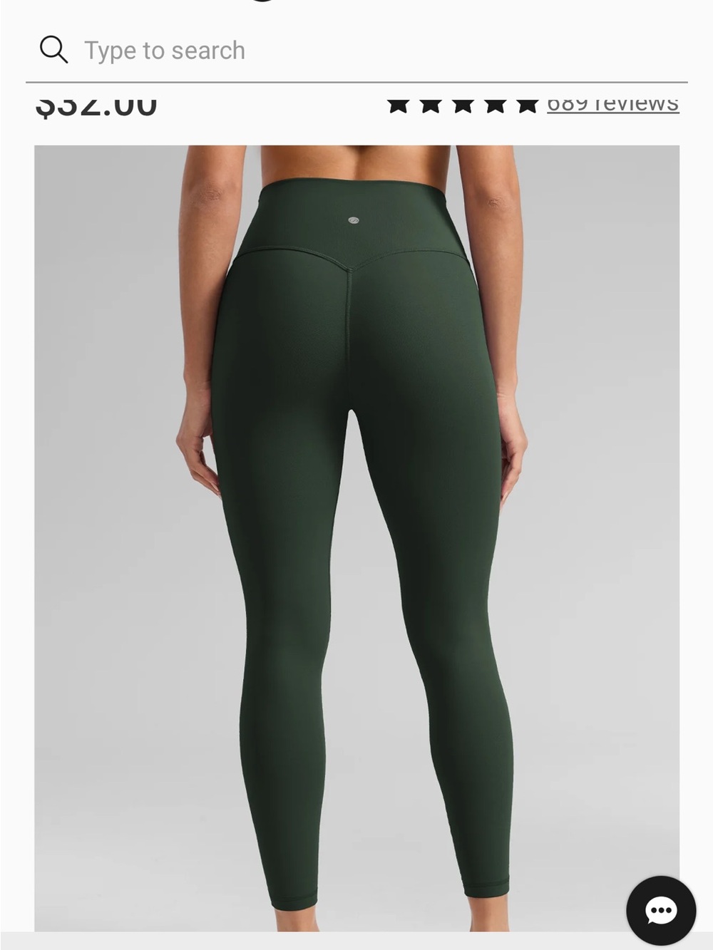 CRZ YOGA green High-Waist Butterlift origin leggins 25 in.